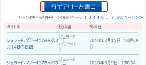 なお、ダイアリー一覧ページ上部にある「ダイアリーを書く」ボタンをクリックすることで、自分のダイアリー（Myダイアリー）を書くことができます。